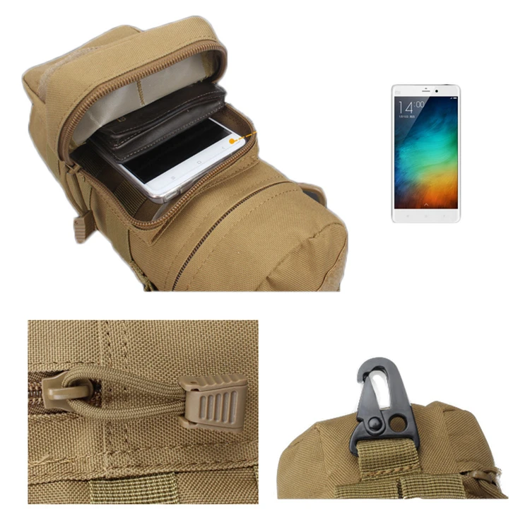 Molle нейлоновая сумка для чайника с застежкой-молнией, сумка на плечо, изоляционная бутылка для путешествий, кемпинга, альпинизма, сумки для активного отдыха