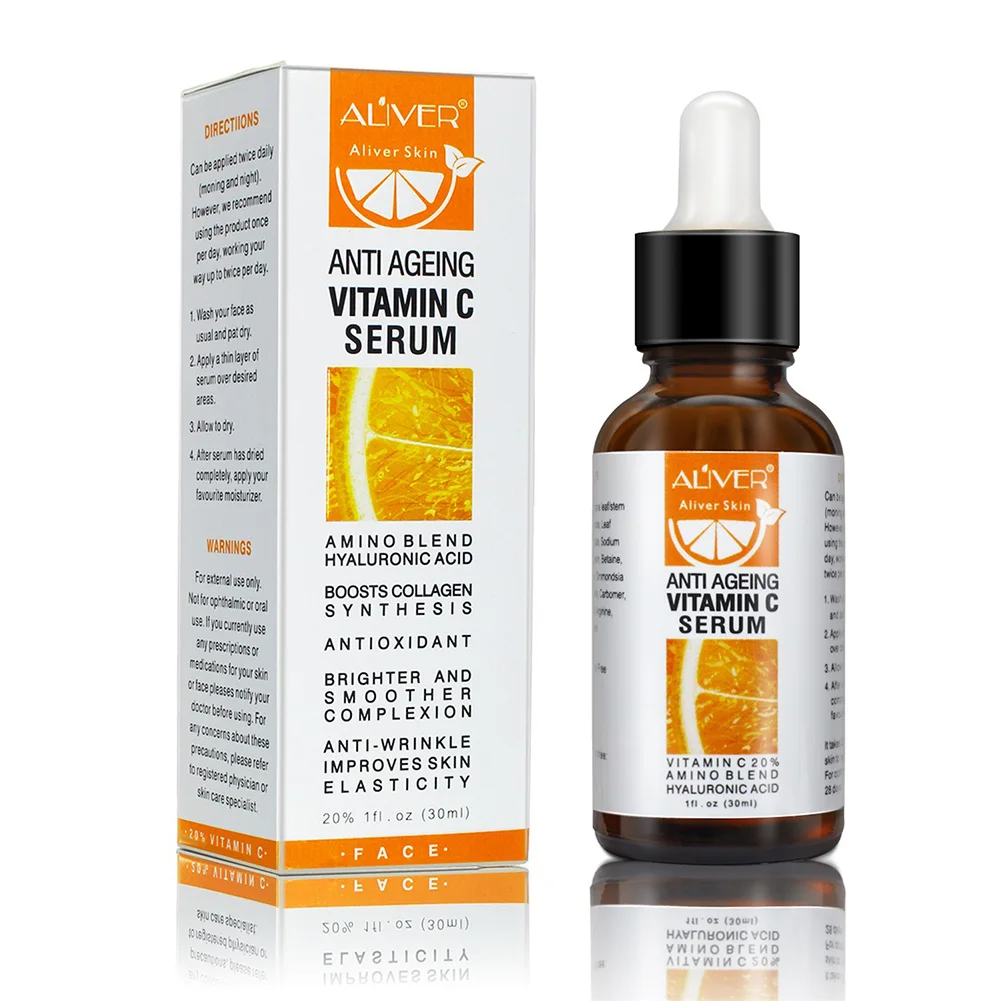 

30ml Freckle Remove Wrinkle Moisturizing Universal Skin Care Brighten Essence Anti Ageing Vitamin C Serum Neck Facial Repair