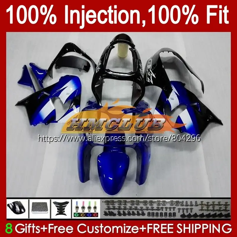 

Инъекционные боди для KAWASAKI ZX9 R ZX 9R 900CC ZX9R черные синие 98 99 81No.10 ZX 9 R 900 CC ZX900 ZX-9R 1998 1999 OEM обтекатели