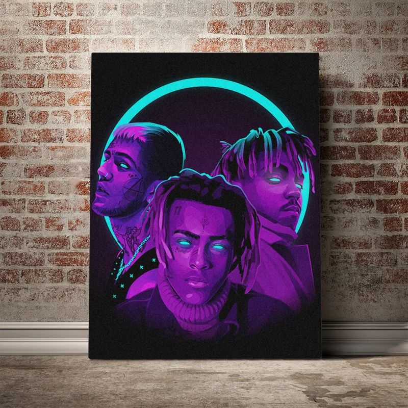 

Lienzo pintura RIP Juice Wrld arte de pared XXXtentacion Lil impresión Poster cantante pared arte sala de estar sin marco decora