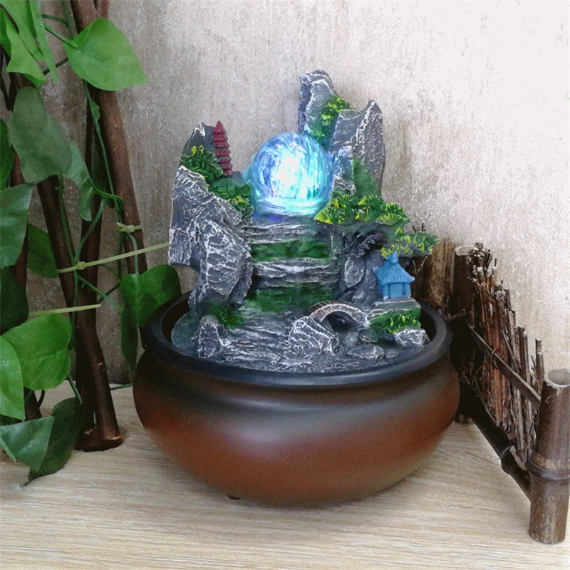 110/220 в креативный смоляный водонагреватель Lucky Feng Shui светодиодный фонтан для воды