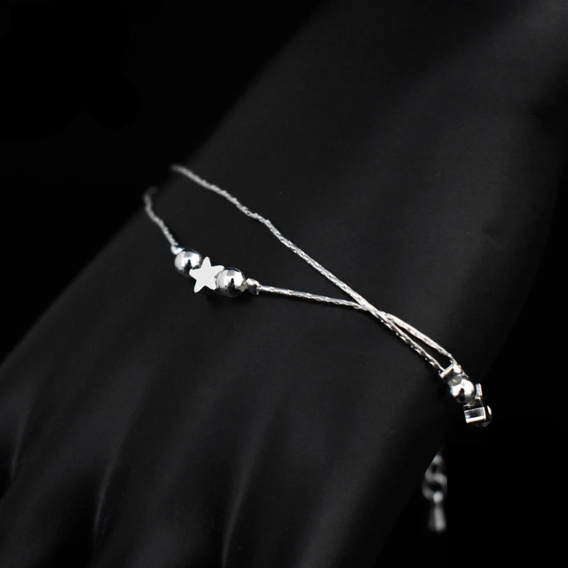 Новый модный простой дизайн маленькие браслеты из бисера серебро 925 пробы