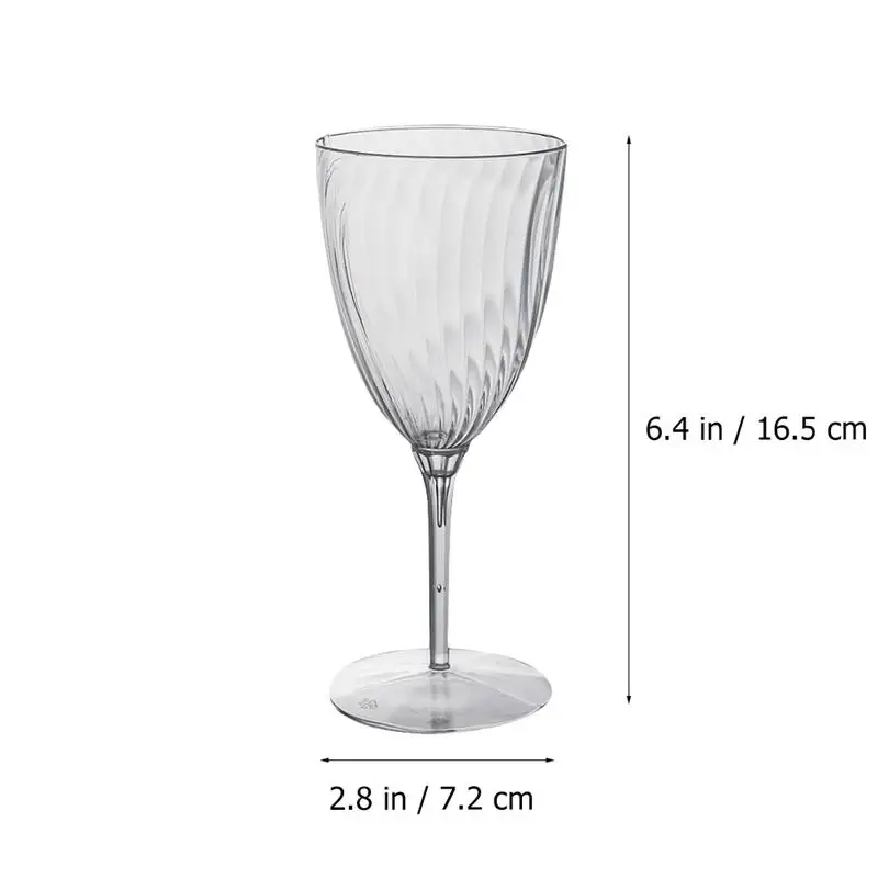 

8pcs 240ml Disposable Cups One-ff Drinking Goblet Red Wine Cup Champagne Cup