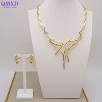 gold jewelry sets exquisite dubai african italy jewelry set golden necklace earrings set holiday gift banquet wedding jewellery