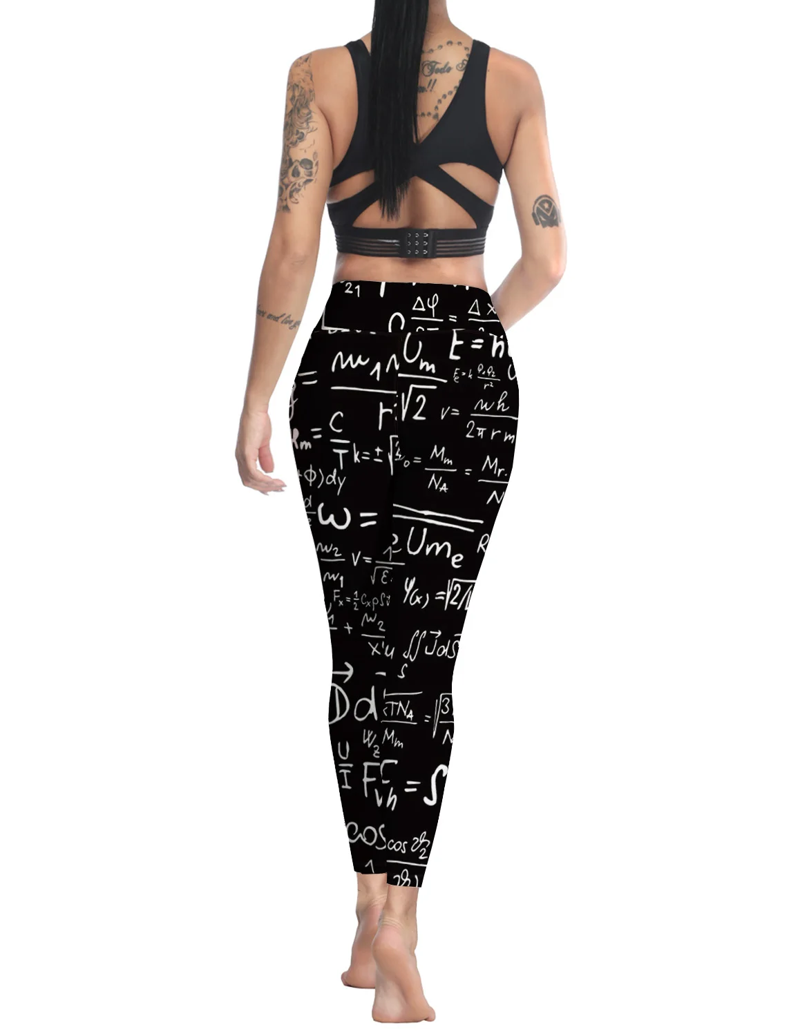 Blackboard Number Snow Formula E=Mc^2 Fitness Leggings Women Workout Pants Legging Fashion Bodybuilding | Женская одежда