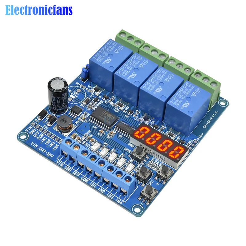 4 канальный Многофункциональный релейный модуль постоянного тока 8 36 в