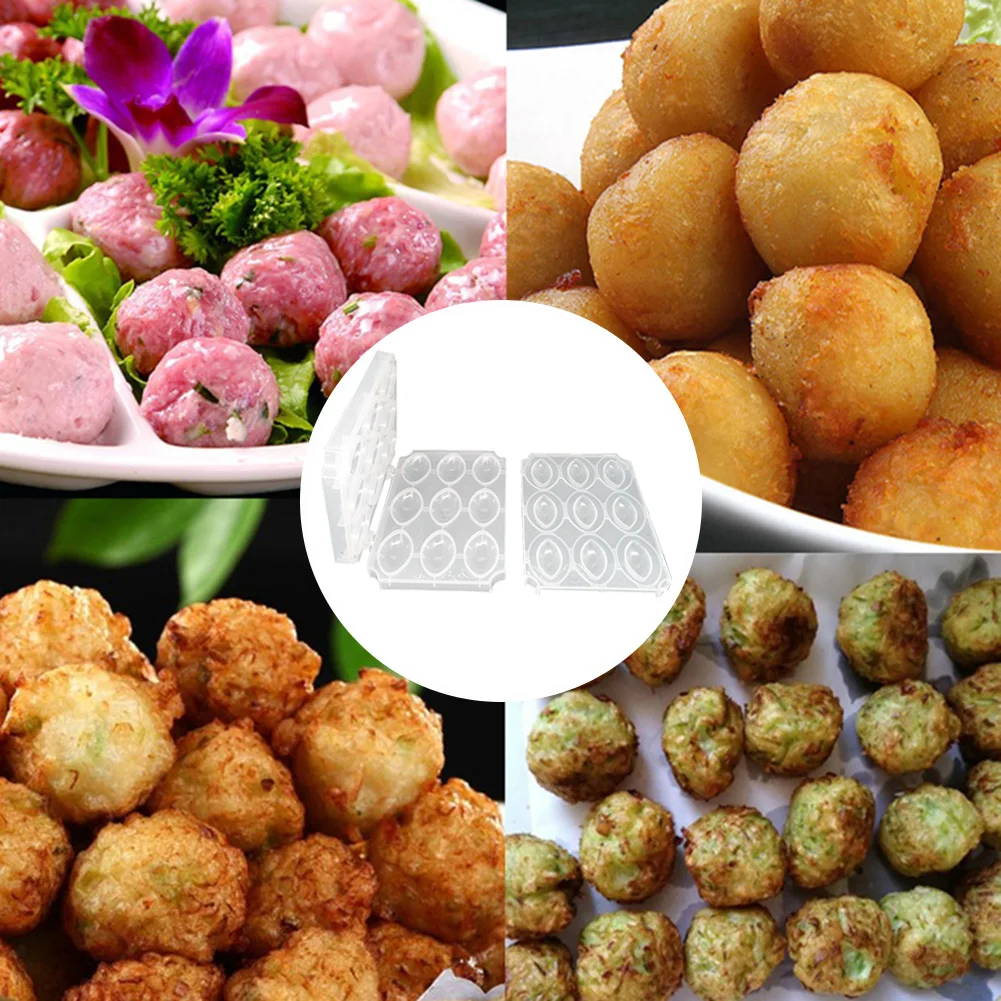 9 Holes Meatball Maker Machine Manual Meatloaf Mold DIY Stuffed Minced Meat Processor Desserts Cake Kitchen Tools Accessories |