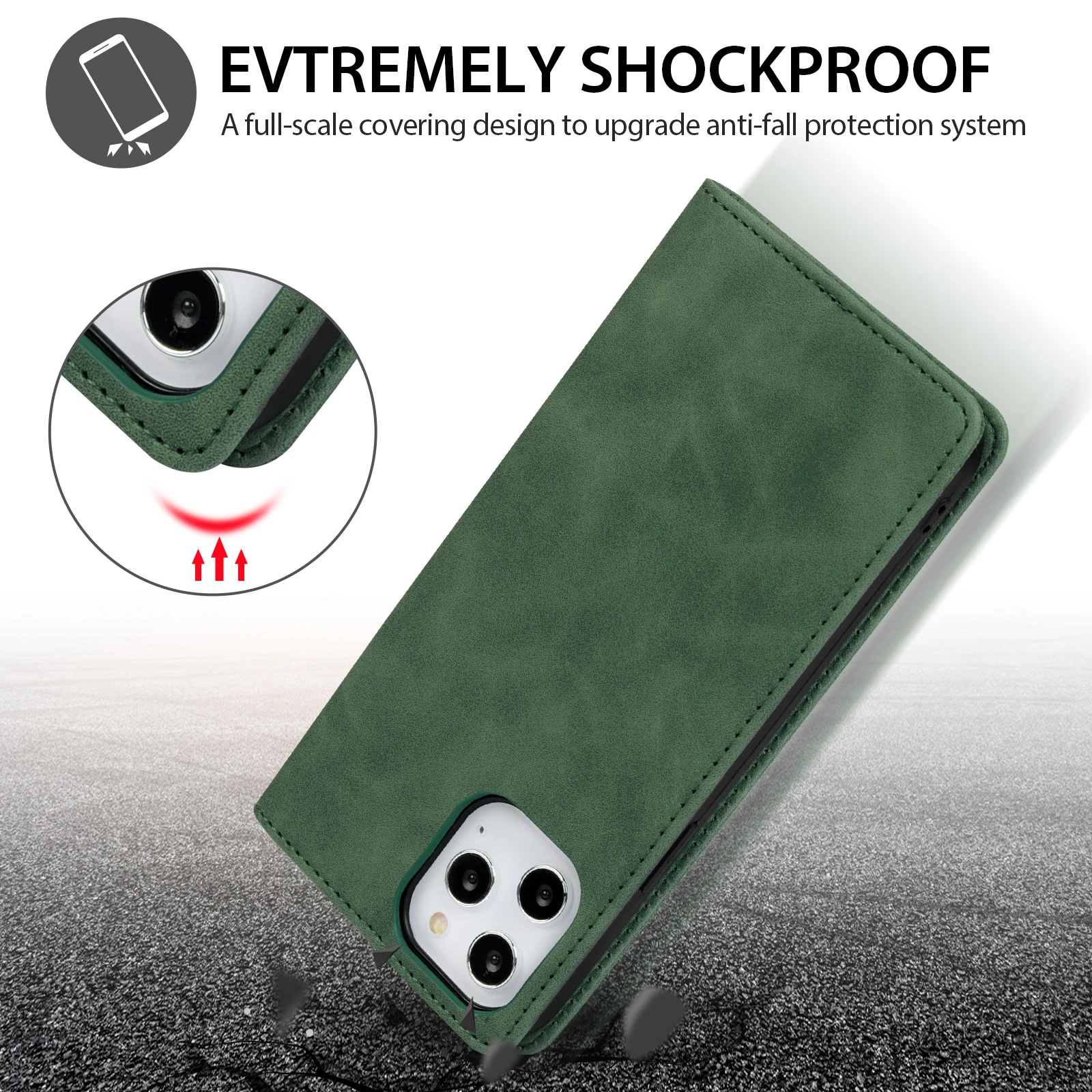 

Luxury Flip Leather Phone Case for iPhone 11 Pro Max 12 Mini XR X XS SE 2020 6 7 8 Plus Cover Shockproof Full Protection Coque