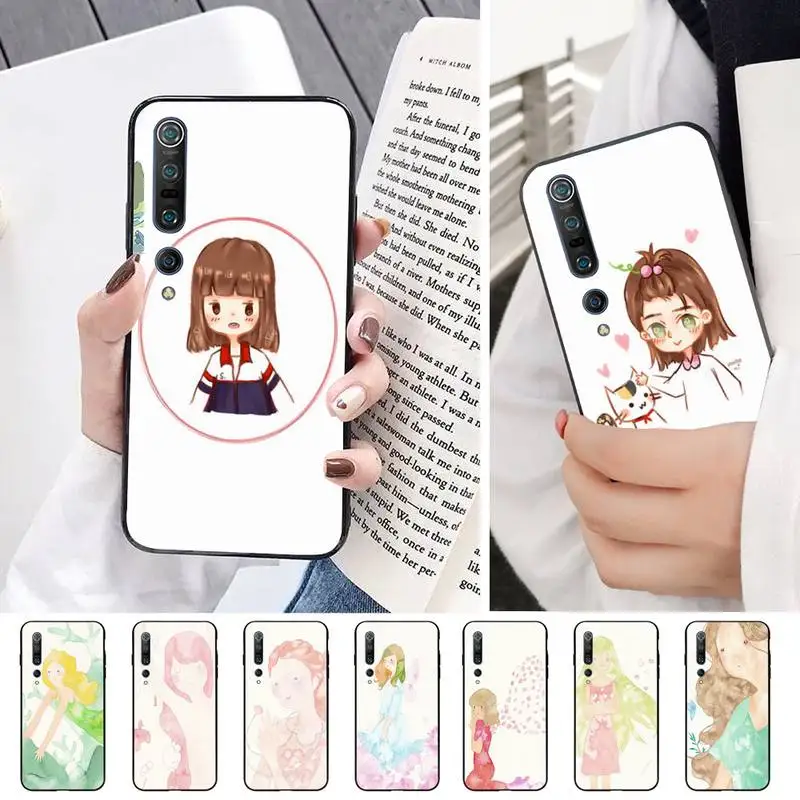 Mori Girls мягкий чехол для мобильного телефона Xiaomi Mi8lite Mi6x A2 Mix2 Mi5x A1 Mimax2 Mi10Pro F1