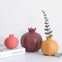 creative ceramic pomegranate vase s handmade decorative table flower vase filler small cute porcelain fruit pot nordic home deco