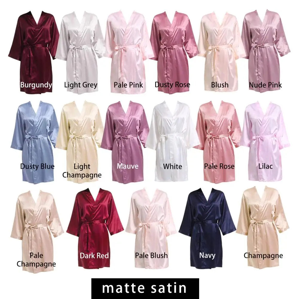 Новый Атласный халат для подружки невесты атласный матовый шелковый вечерние