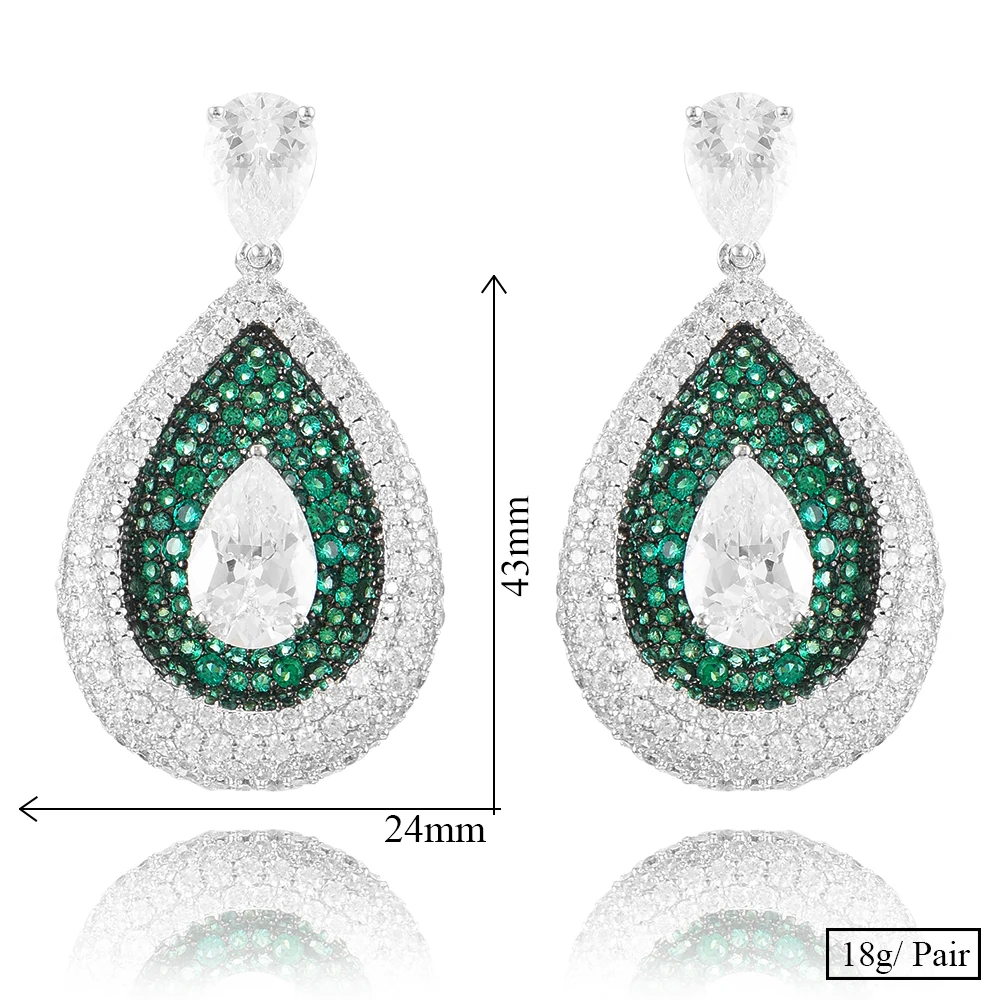 

Siscathy New Luxury Geometric Indian Nigerian Women Wedding Earrings Cubic Zirconia Drop Pendant Drop Dangle Earrings For Girls