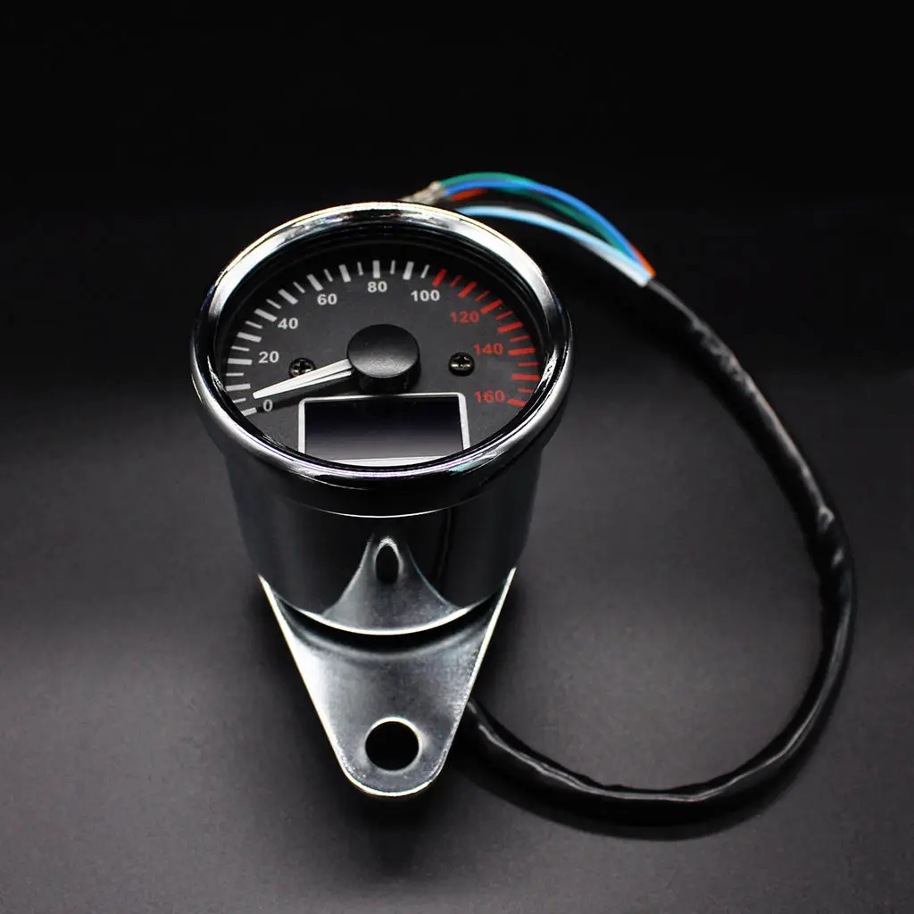 12V Motorbike Chrome LED Speedometer Tachometer Odometer Multifunction Gauge | Автомобили и мотоциклы