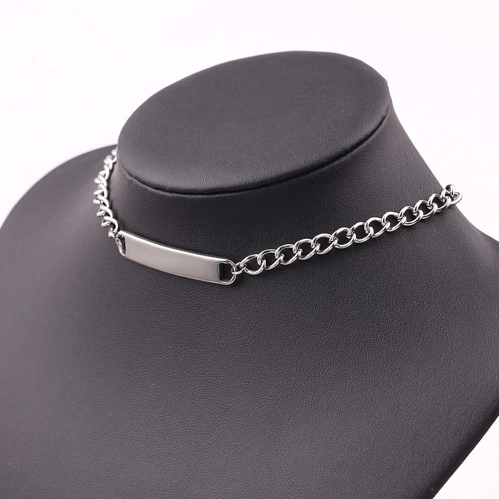 Новинка 2021 популярное стандартное ожерелье прямоугольный воротник плоская цепь