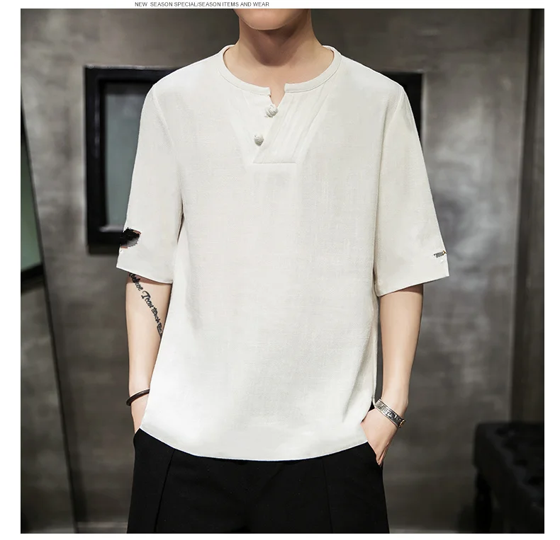 

Summer men's business casual short sleeve t-shirt 8366