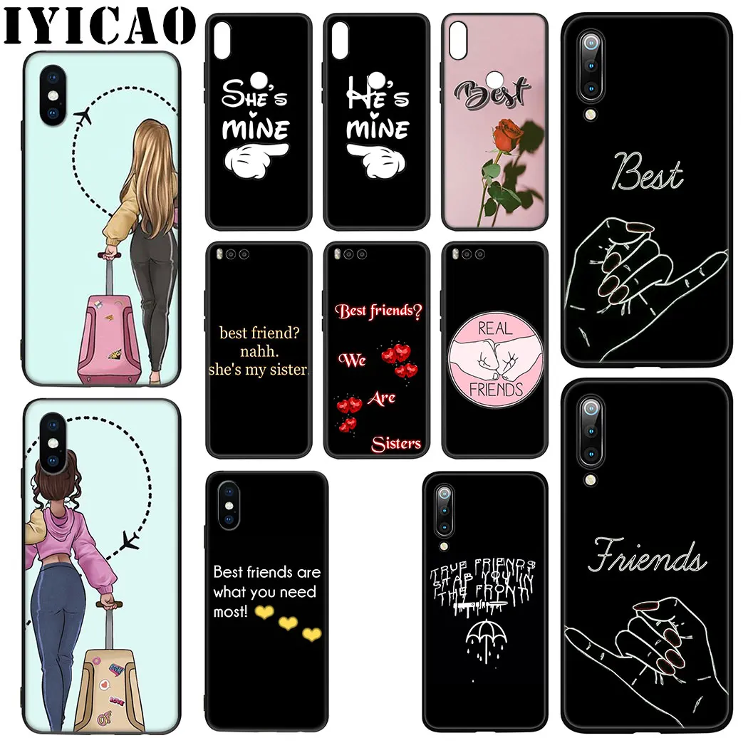 Мягкий силиконовый чехол My best friends для Xiaomi Mi 10 9 8 A3 A2 9T Pro Lite A1 CC9 CC9E 5X 6X из