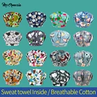 Модные дышащие хлопковые разноцветные рабочие шапки с цветочным принтом лабораторные пушистые шапки для питомцев высокого качества на заказ