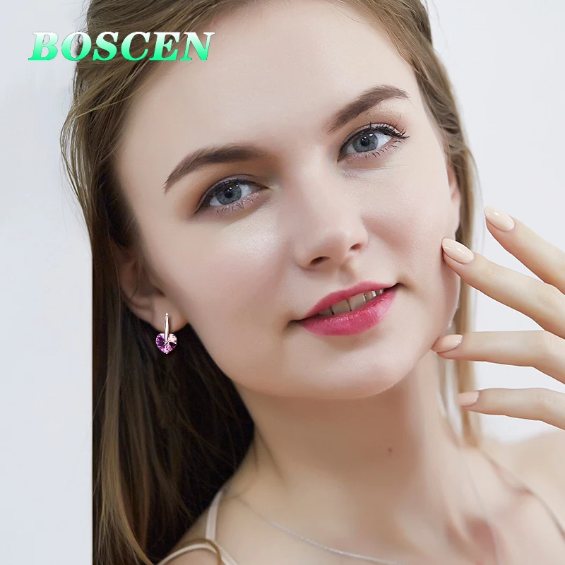 Женские серьги из серебра 925 пробы с австрийским кристаллом|Серьги-подвески| |