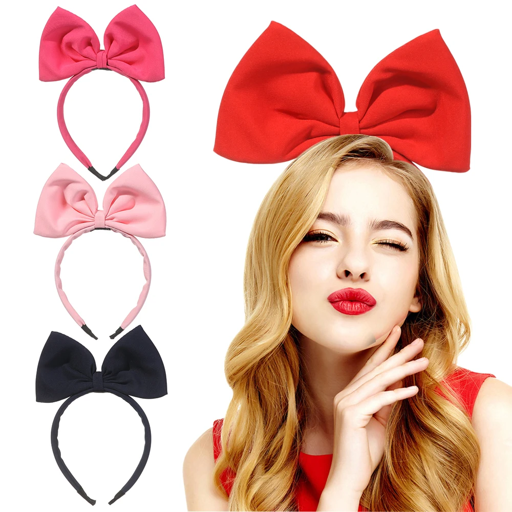 

Big Bow Hair Hoop Women Girls Bowknot Hair Bands Party Decoration Cosplay Costume Headdress Handmade Headpiece Hair Accessories
