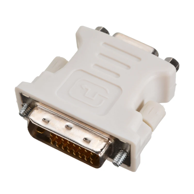 1 шт. Профессиональный 24+ 1 Pin DVI-D до 15 Pin адаптеры VGA Белый адаптер «Папа-мама» видео конвертер для портативных ПК 4,1X4 см
