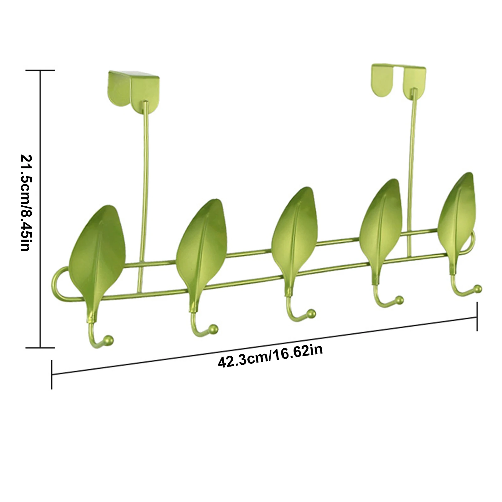 

leaf shape Door Hook door rear 5 hook rack Wrought iron Hanger Punch-free wall hanging Towel Bag hat Organizer coat key hook