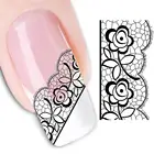 Цветочная шикарная кружевная Фольга для ногтей, красочные самоклеющиеся 3D наклейки для ногтей, переводные наклейки в полоску, голографическое украшение