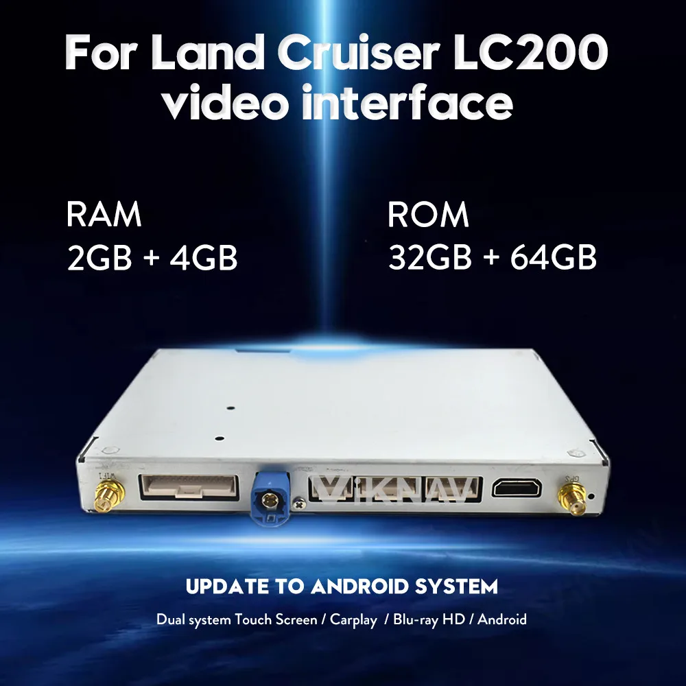 

Система Android автомобильный GPS навигация видео интерфейс для-TOYOTA Land Cruiser LC200 2016-2019 мультимедийный плеер видео интерфейс