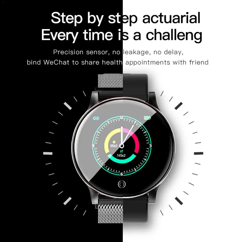 IP67 Waterproof Full Touch Screen Smart Watch Wireless Bluetooth Health Monitoring Sports Bracelet With 1.3-inch IPS Color Scree