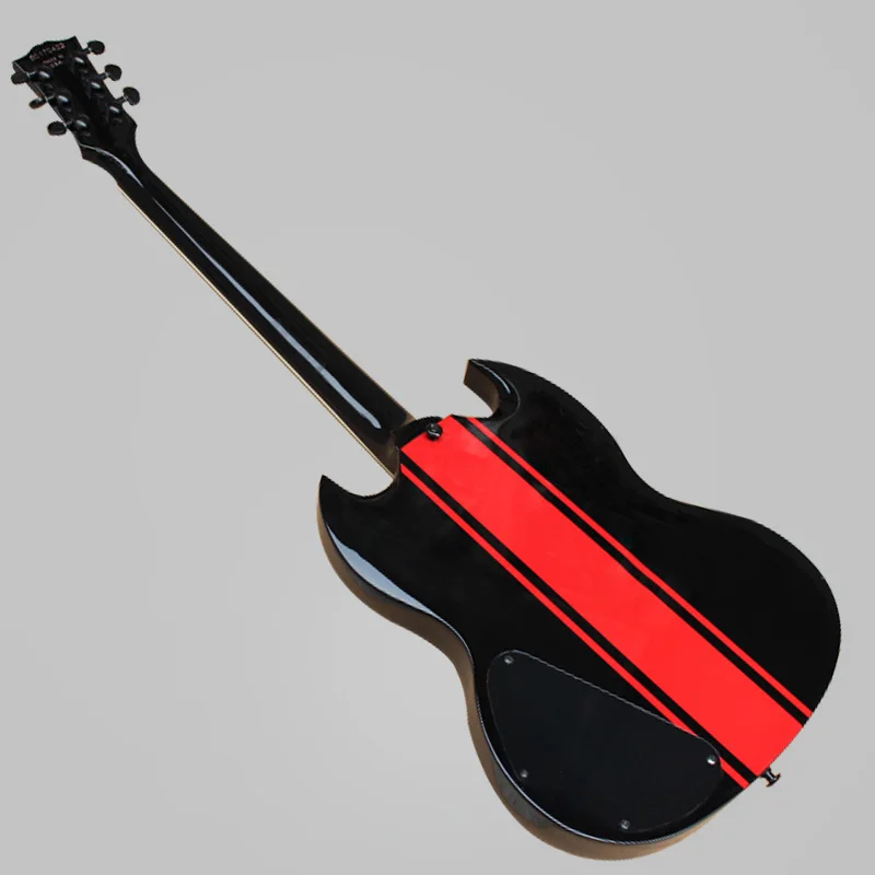 Новое поступление электрогитара SG G400 черный фон корпус с красной полосой