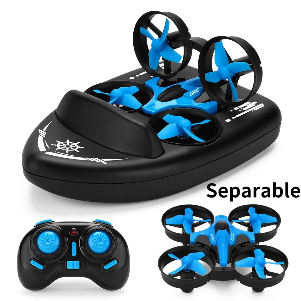 

Радиоуправляемый мини-Дрон, лодка, автомобиль, планер, удерживающий Безголовый режим 3 в 1, морская земля, Воздушный полет, 2,4 г, Квадрокоптер, ...