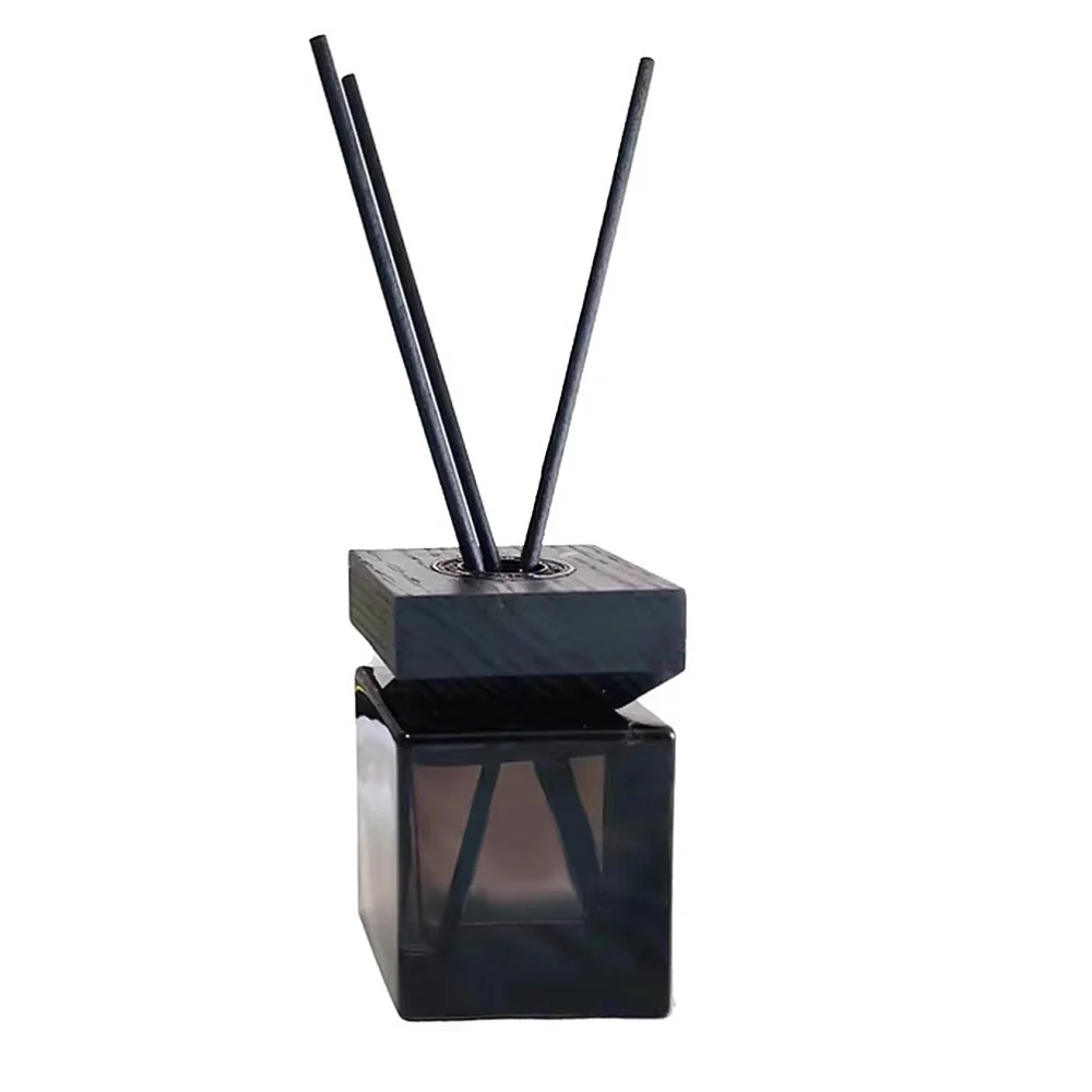 

1 Set Square Fragrance Diffuser Bottle Kit Fire Rattan Aroma Bottle Set 100ml