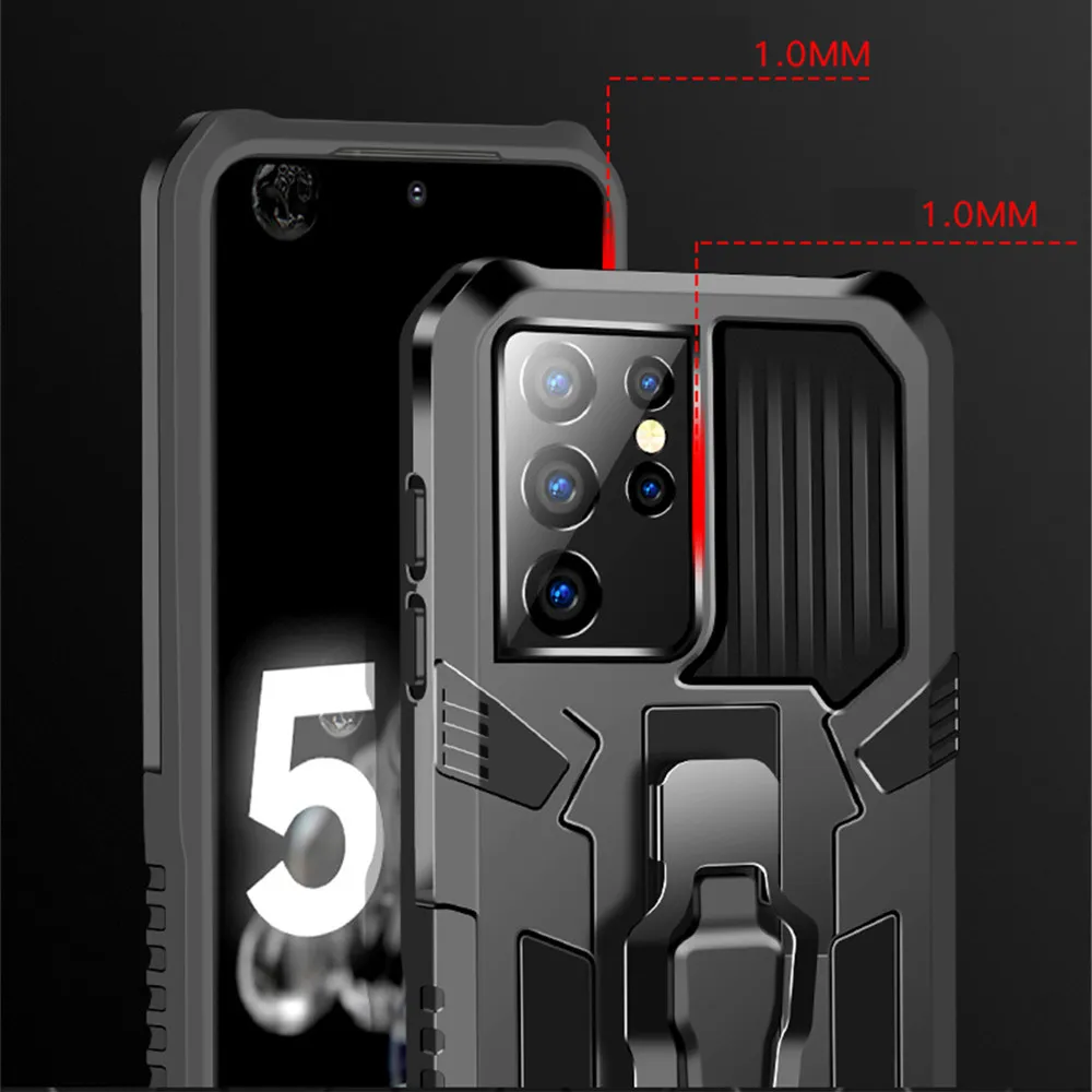 Чехол с клипсой для пояса на магните Armor для Samsung Galaxy S21 Ultra Plus A12 A21S M51 M31 S20+ 5G M11 M21 Note 20 и других моделей.