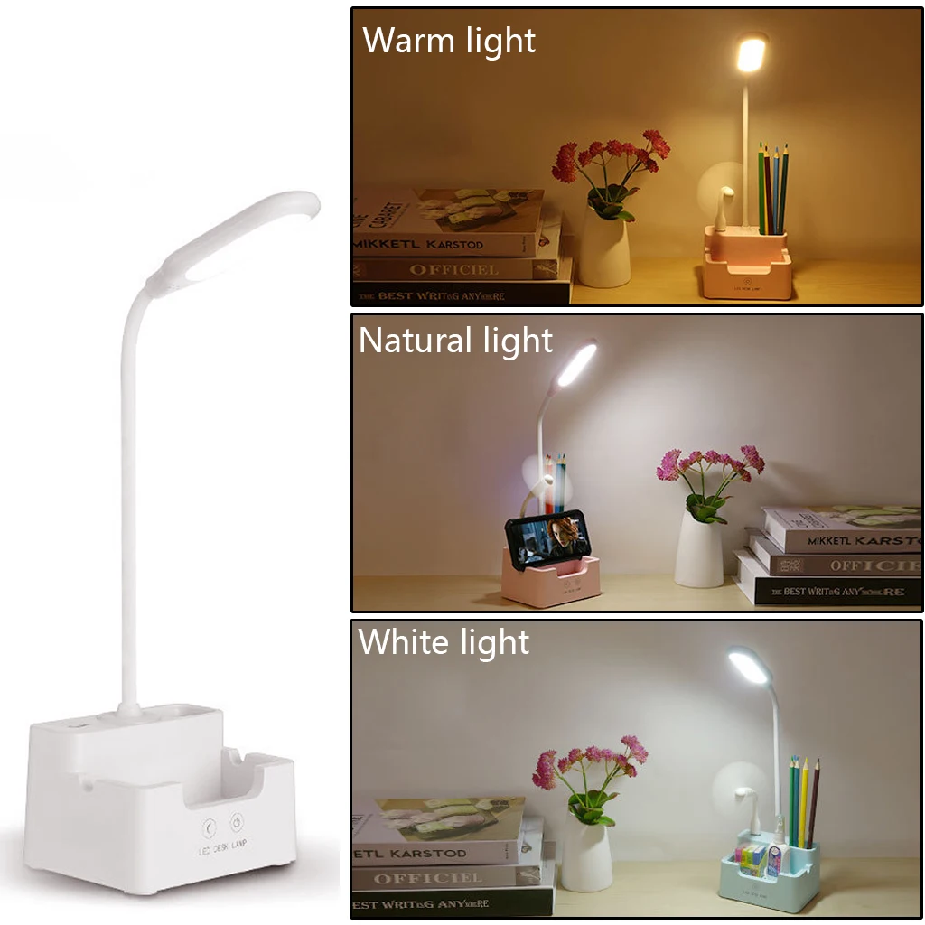 

Настольная лампа с USB-зарядкой, сенсорный светодиодный светильник с защитой глаз, многофункциональные студенческие настольные лампы для сп...