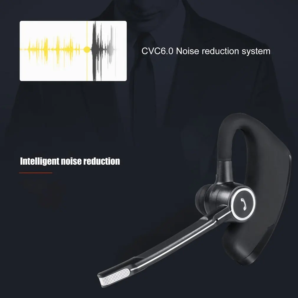 

V8S Business Bluetooth Headset Wireless Earphone Car Bluetooth Hands-free Microphone CSR-8615 Chips Stereo Music Headset Hot