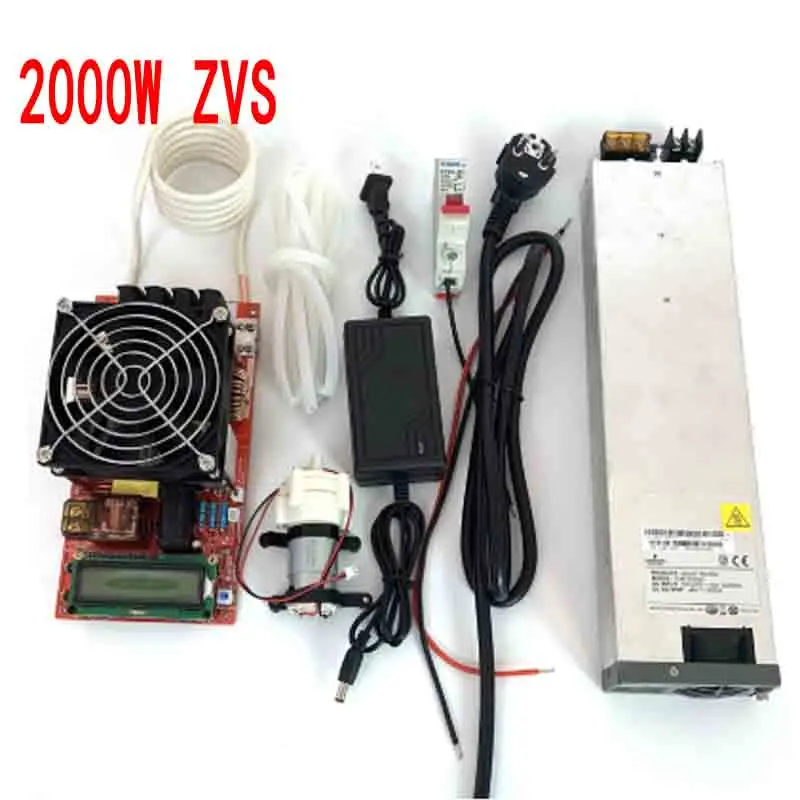 

2000W ZVS AC220V High Frequency Induction Heater Module Flyback Driver Heater Good Heat Dissipation + Coil +pump +power Adapter