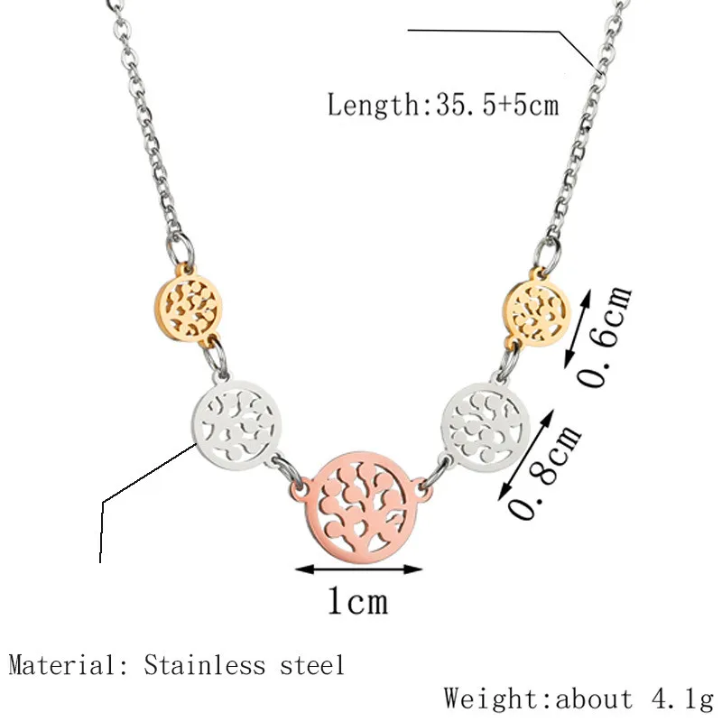 Женское Ожерелье из нержавеющей стали трехцветное колье с подвеской в виде карты