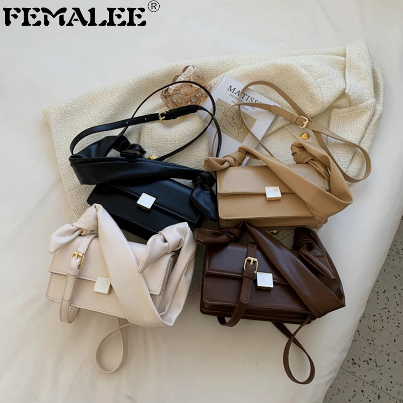 

Дизайнерский Дамский Ретро кошелек с бантом на плечо, Женский Роскошный кошелек 2022, клатч, повседневные французские стильные сумки для женщ...