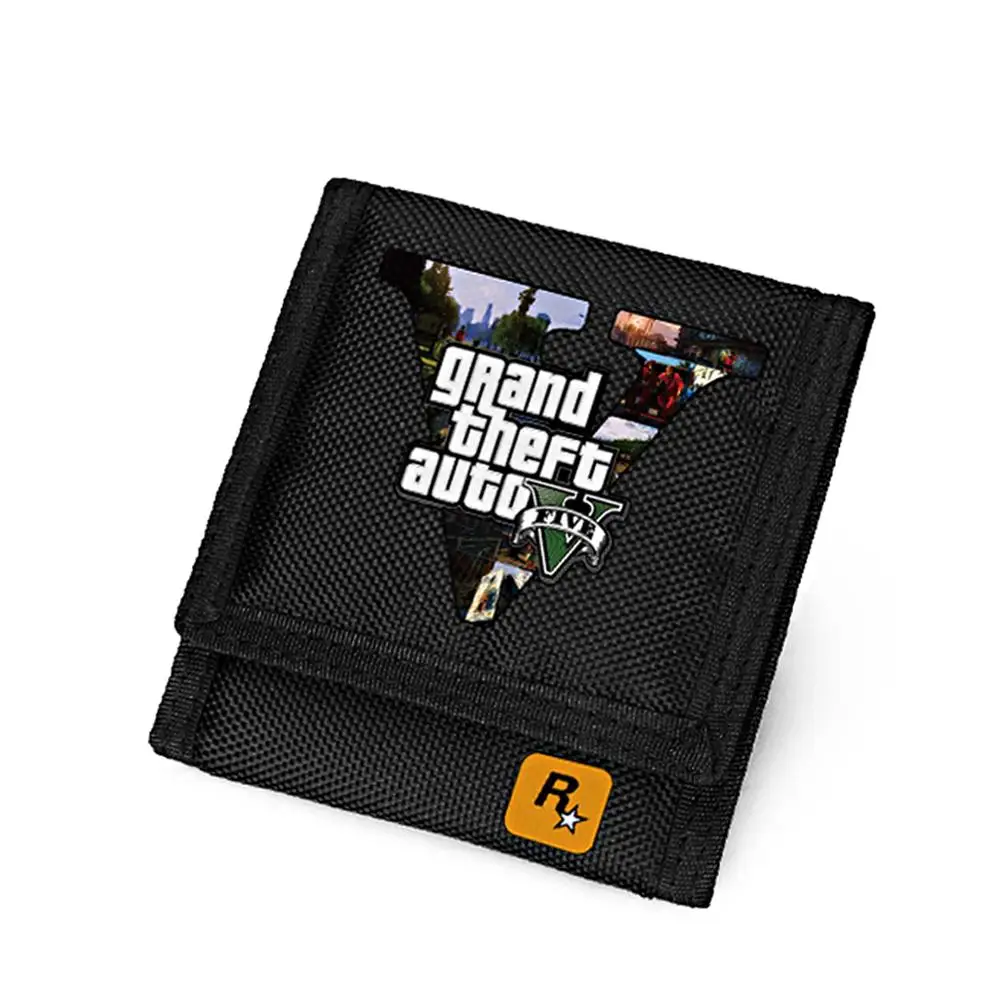 PC Game GTA5 кошелек для подростков Grand Theft AutoV короткий черный мужской Кошелек детские