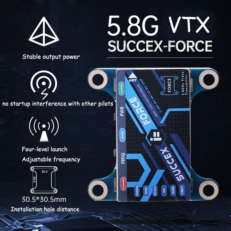 IFlight SucceX Force 5 8G 48CH 800m WVTX 25mW 100mW 400mW 800mW регулируемый VTX 7-36V для радиоуправляемых FPV