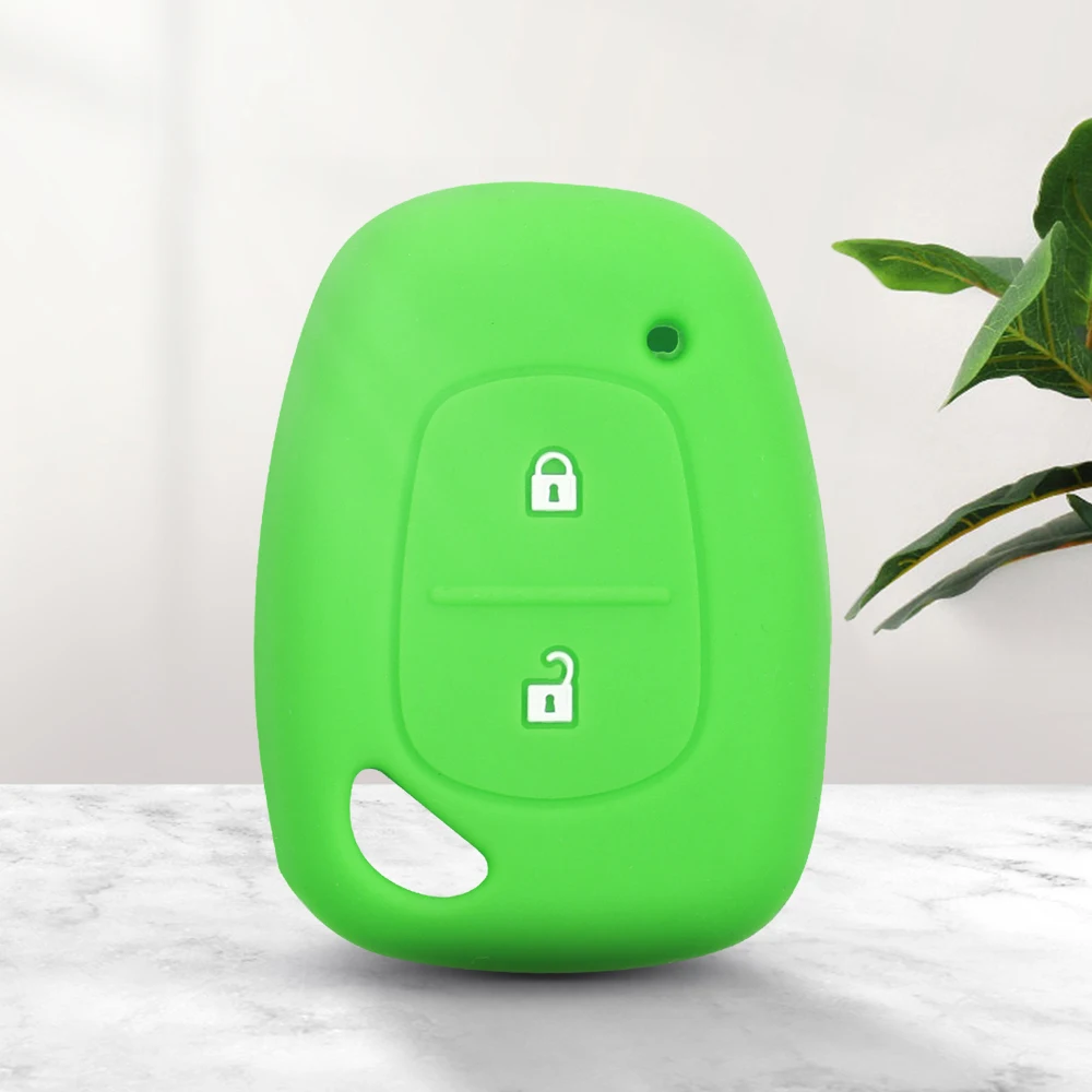 Dandkey 2 кнопки силиконовый дистанционный ключ брелок от машины чехол для Renault Kangoo