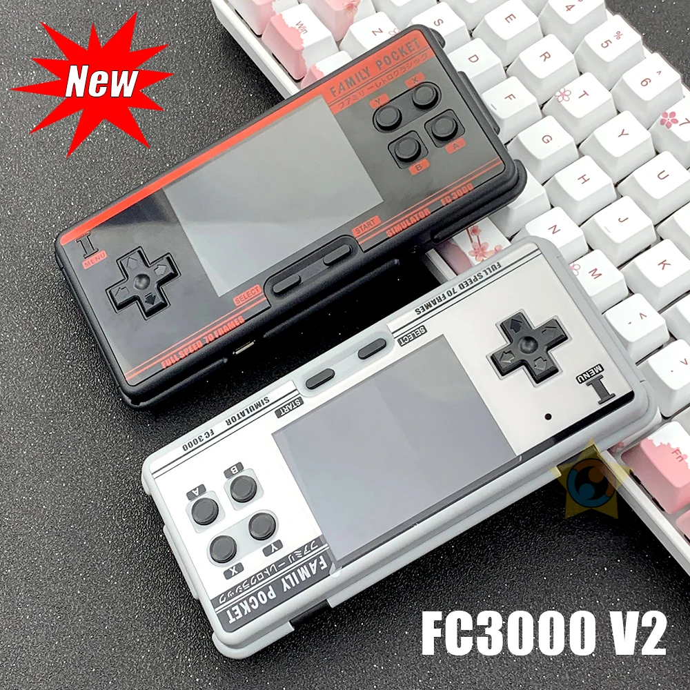 Портативная игровая консоль FC3000 V2 10 симуляторов 4000 + игр карманные классические
