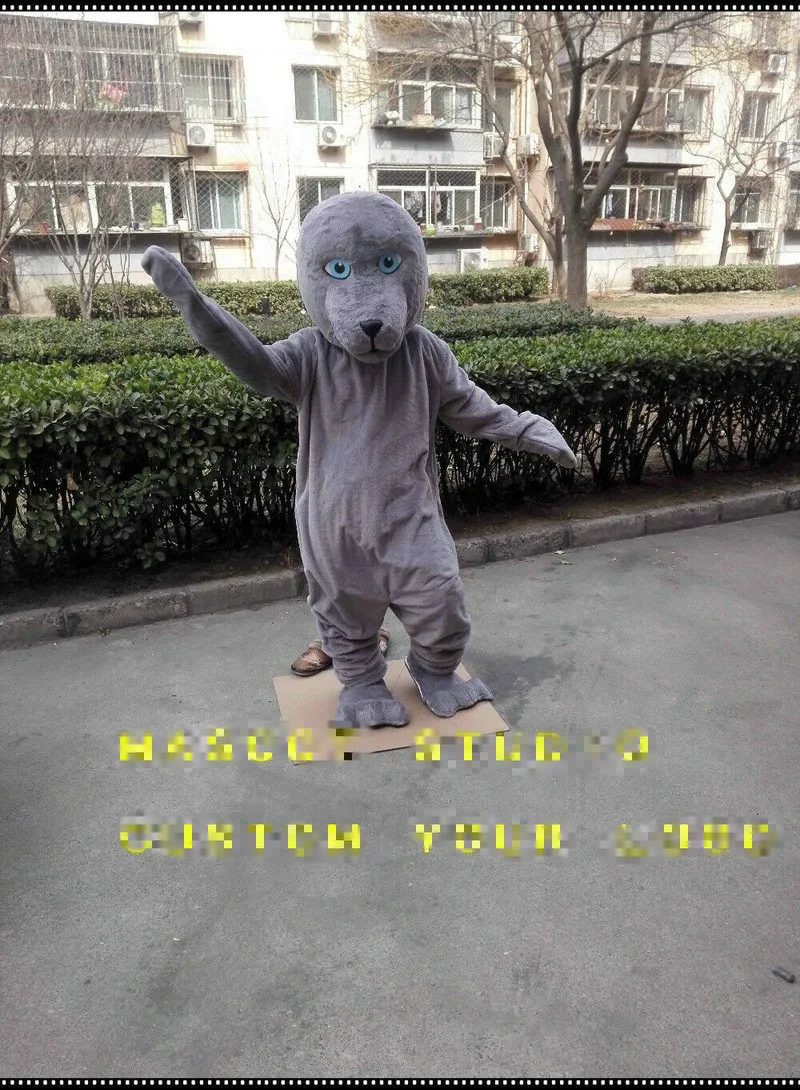 

Halloween Grey Seal Mascot Costume Suit Cosplay Party Game Mascotte Dress Adult Hot Interesting Funny Cartoon Character Clothing