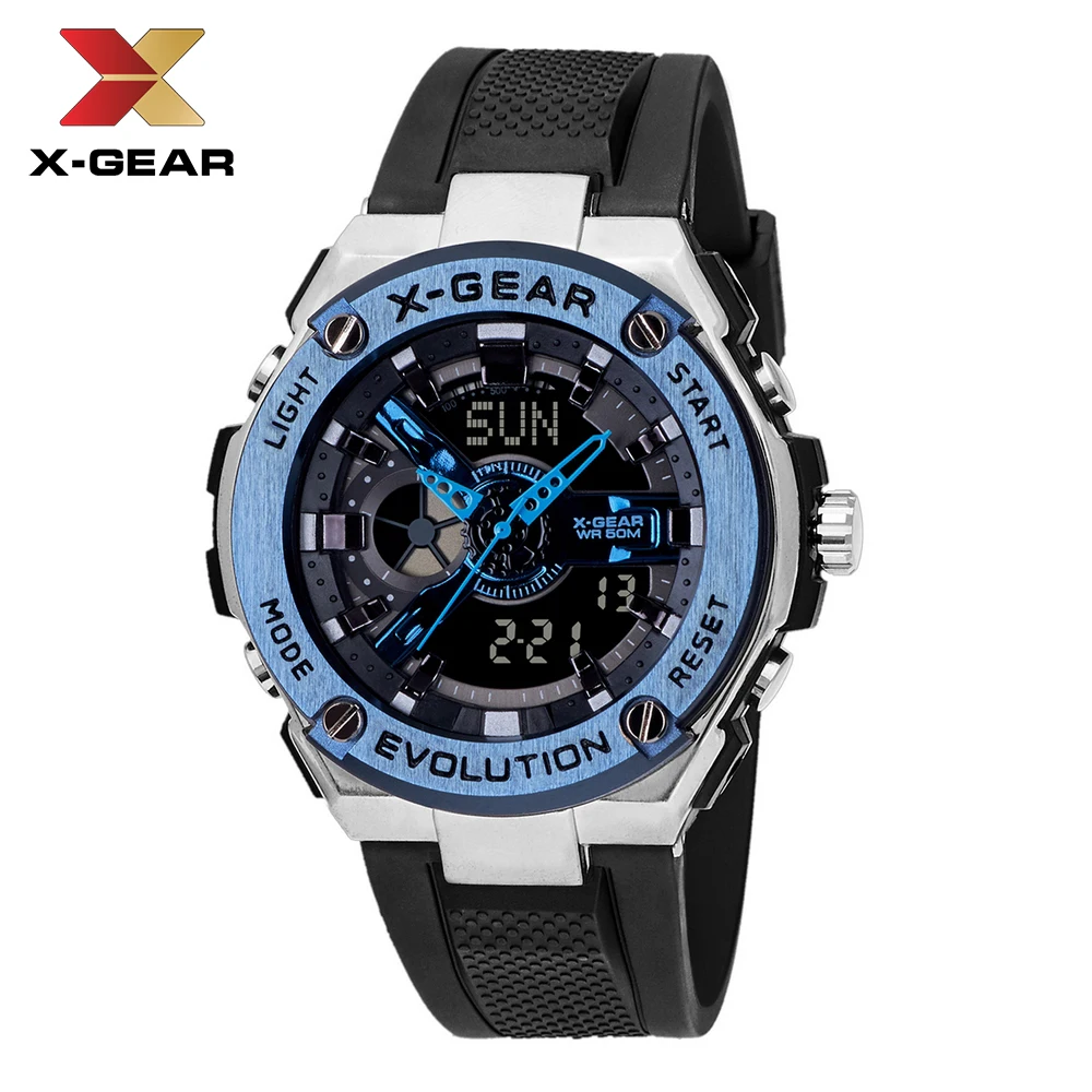 X GEAR мужские спортивные часы 5ATM для дайвинга плавания модные цифровые военные