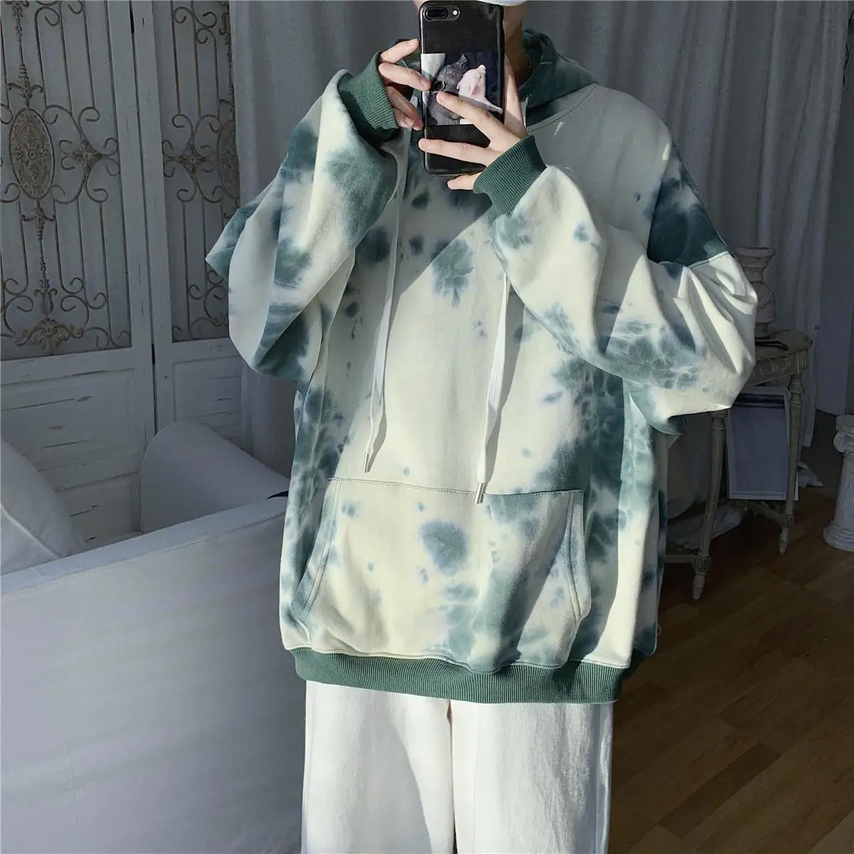 

ZOGAA Oversize New Fashion Tie-dyed Men Hoodies 2021 Autumn Fashion Men' Hooded Sweatshirts Man Korean Hip Hop Casual Pullovers