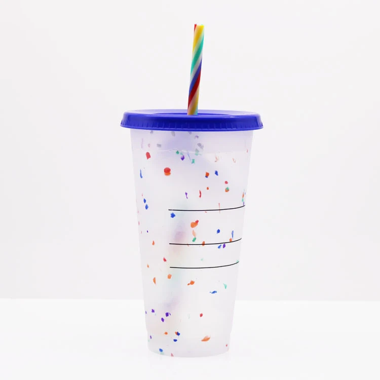 Transparent Color-changing Cup PP Plastic Temperature-sensitive Water When Cold Becomes Five-color Star | Дом и сад