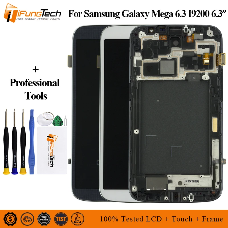 Оригинал для samsung galaxy mega 6 3 i9200 i9205 ЖК дисплей с сенсорным экраном дигитайзер