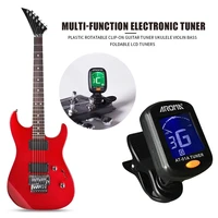 multifunctional electric acoustic guitar tuner digital tuner lcd clip on chromatic guitar bass ukulele violin