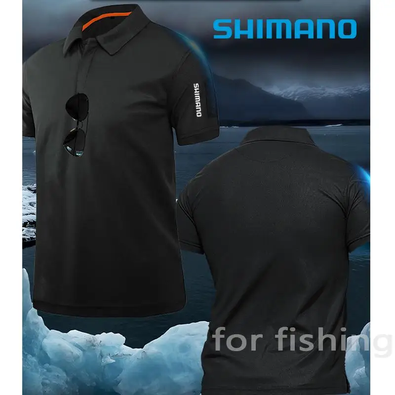 

2021 New Men Fishing Clothing Breathable Short Sleeve Fishing Wear Men's Polo T Shirt Outdoor Quick Dry Tactical Fishing Shirt
