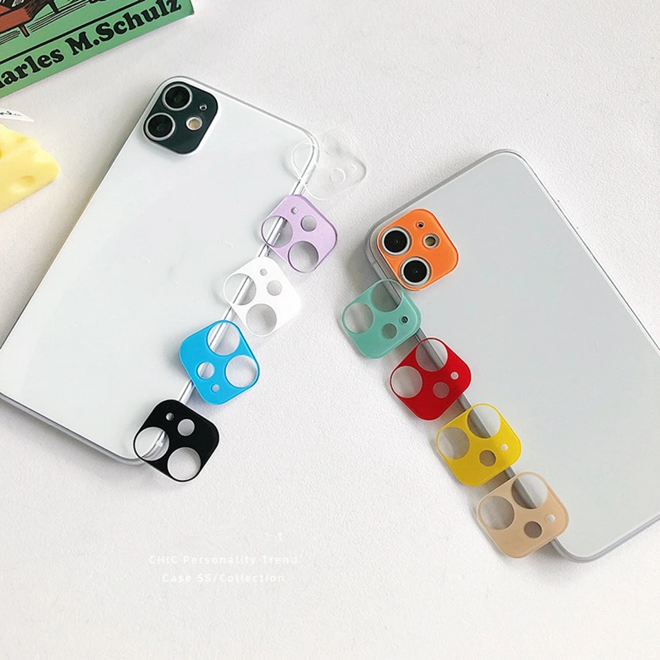 Защита для объектива 3d-камеры iPhone 13 12 11 Pro Max полное покрытие красочная Рамка 13Pro