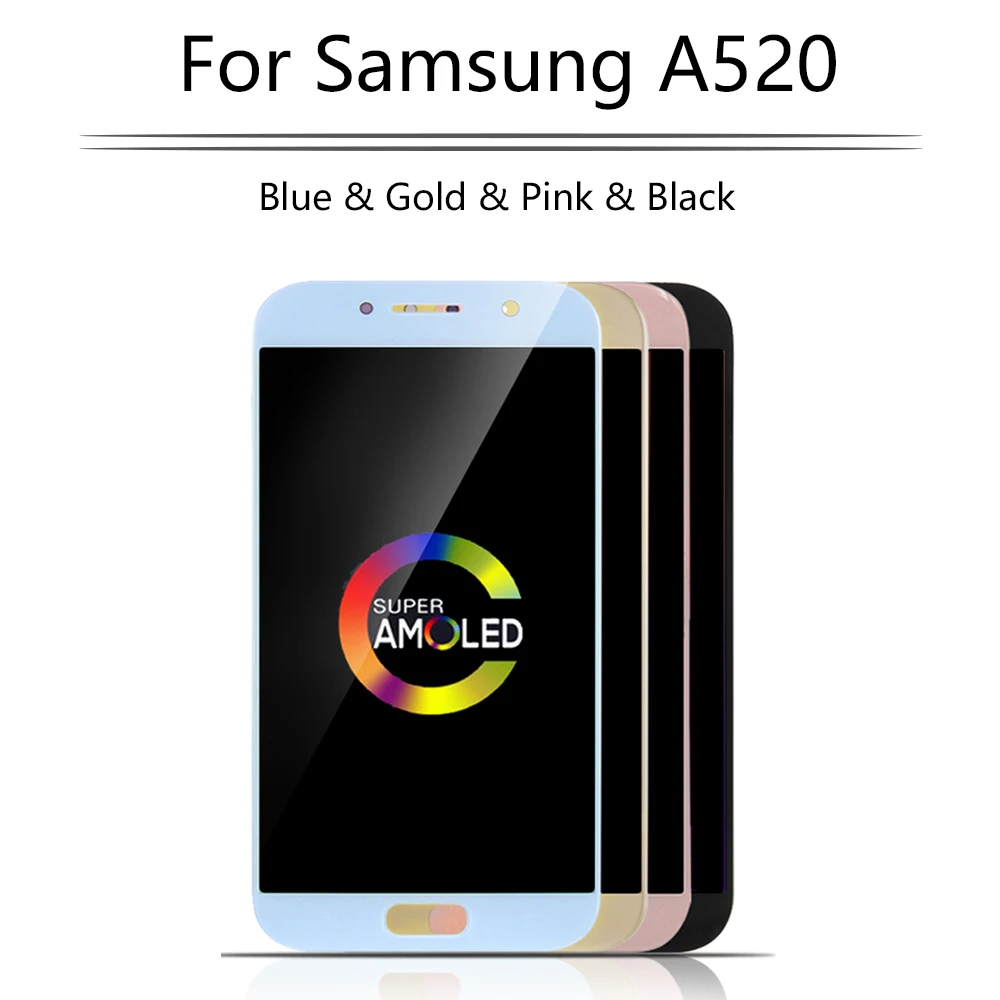 Оригинальный AMOLED ЖК дисплей 5 2 дюйма для SAMSUNG GALAXY A5 2017 с дигитайзером сенсорного